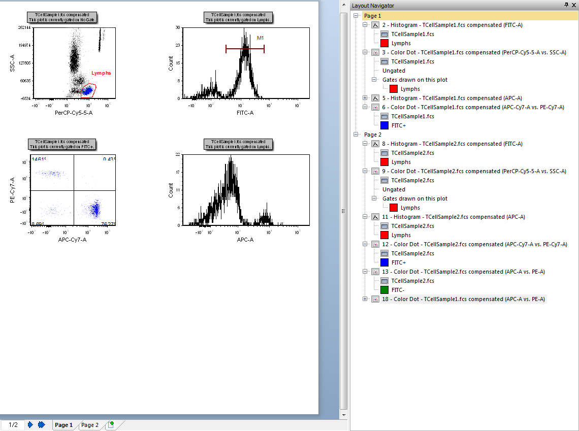 Figure T14.21  Page 1 of the Layout without the TCellSample1 2D Plot