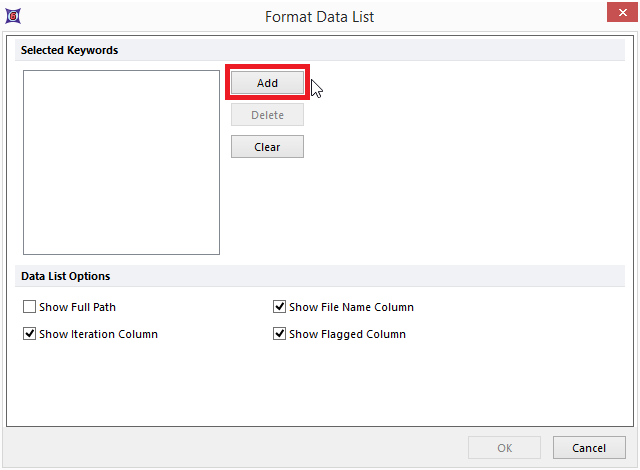 Figure T10.9  Format File List Dialog