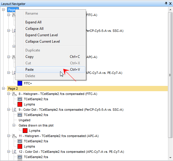 Figure T14.24  Paste 2D Plot Menu Item