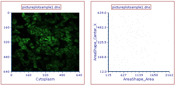 Figure T26.9  Arrangement of the Picture Plot and Color Dot Plot on the Layout