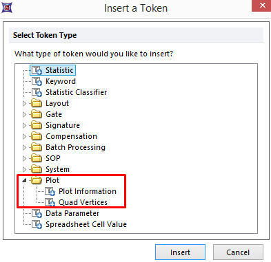 Figure 19.24 - Selecting Plot Token from the Select Token Type dialog