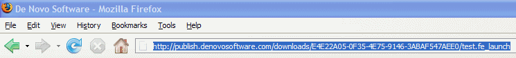 Figure 14.6  Pasting the URL of a Published Layout into a Web Browser
