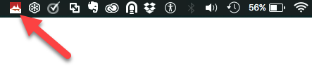 29.41 The External Application Bridge icon as it appears in the macOS tray.