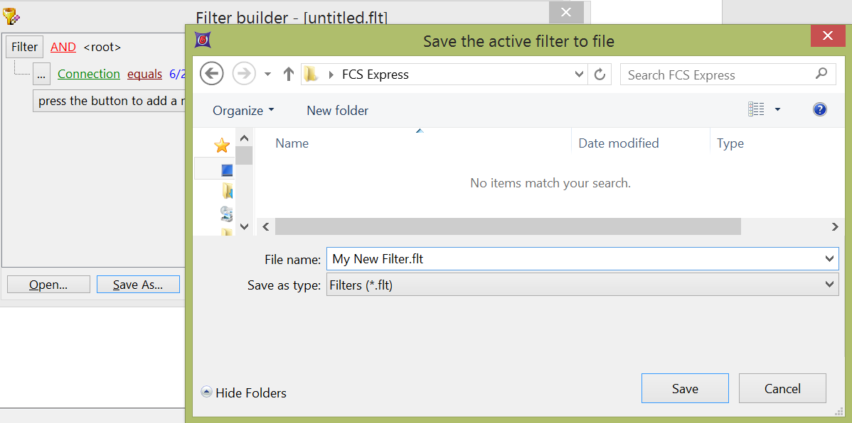 Figure 38.48 Saving a customized filter.