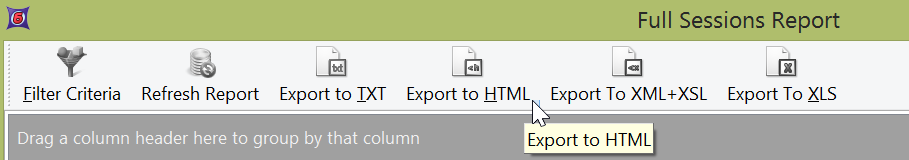 Figure 38.51 Choosing to export the report as an HTML file