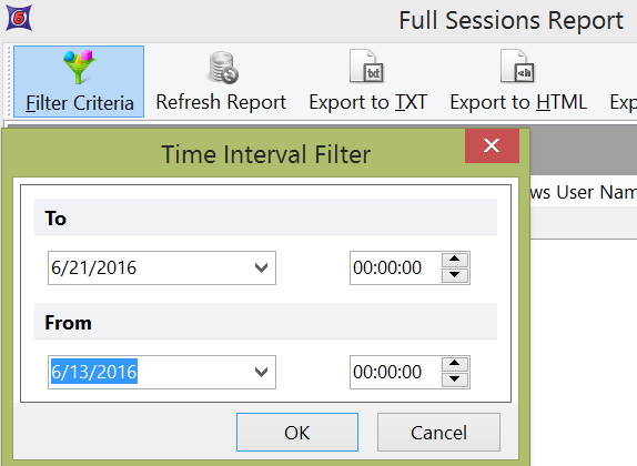 Figure 38.49 Choosing the date and time Filter Criteria