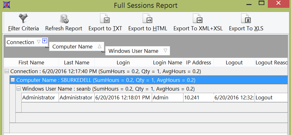 Figure 38.44 Using the grouping feature to create sub-groups