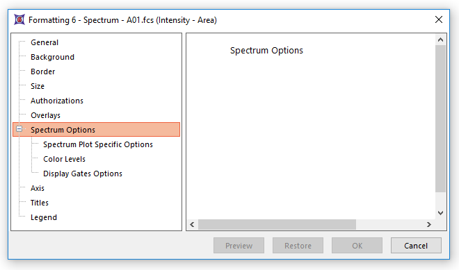 Figure 8.92 - Spectrum Options category
