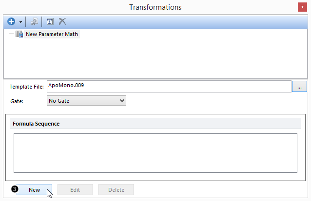 Figure 29.4 - Transformations Dialog with Template File Selected