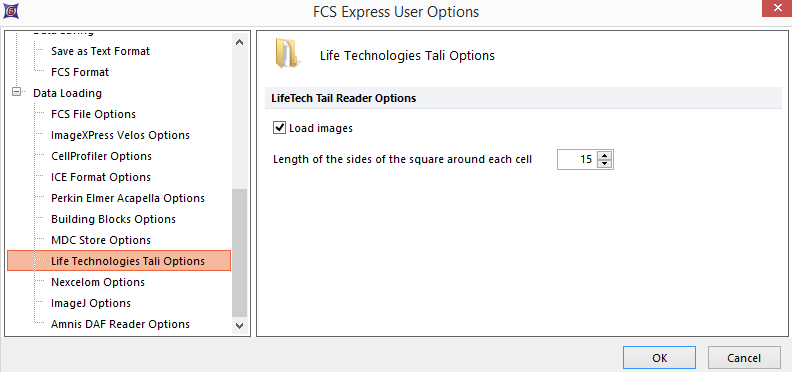 Figure 8.57  LifeTechnologies Tali options