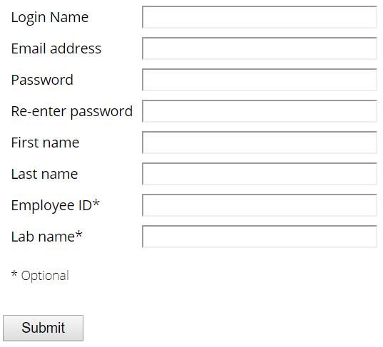   Figure 38.15 - The website form in a web browser. No additional options for confirmation applied. 