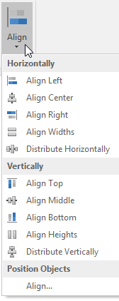 Figure 4.41  Align Menu