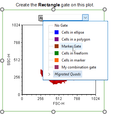Figure T4.32 Applying a gate via the plot title