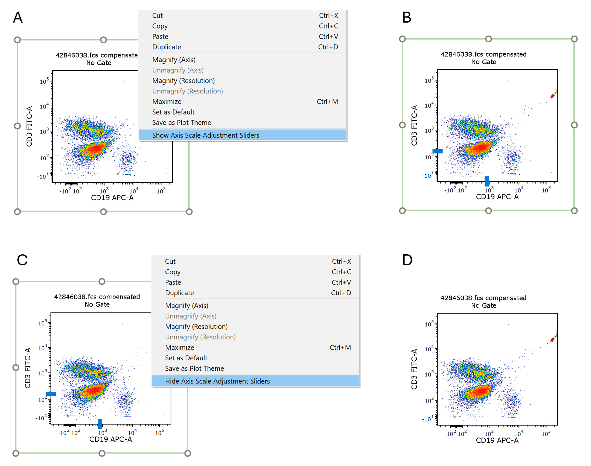 Figure 5.128  Adjusting scaling with Slider Bars