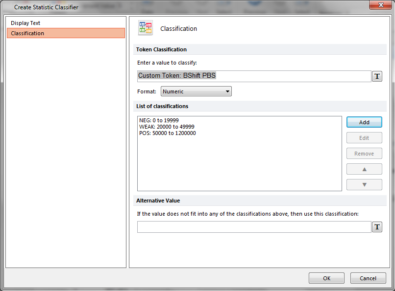 Figure T16.34  The 'B Result' Token Classifier Definition