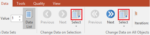 Figure 20.37 - Select command outlined in red from Change Data groups within Data tab on ribbon