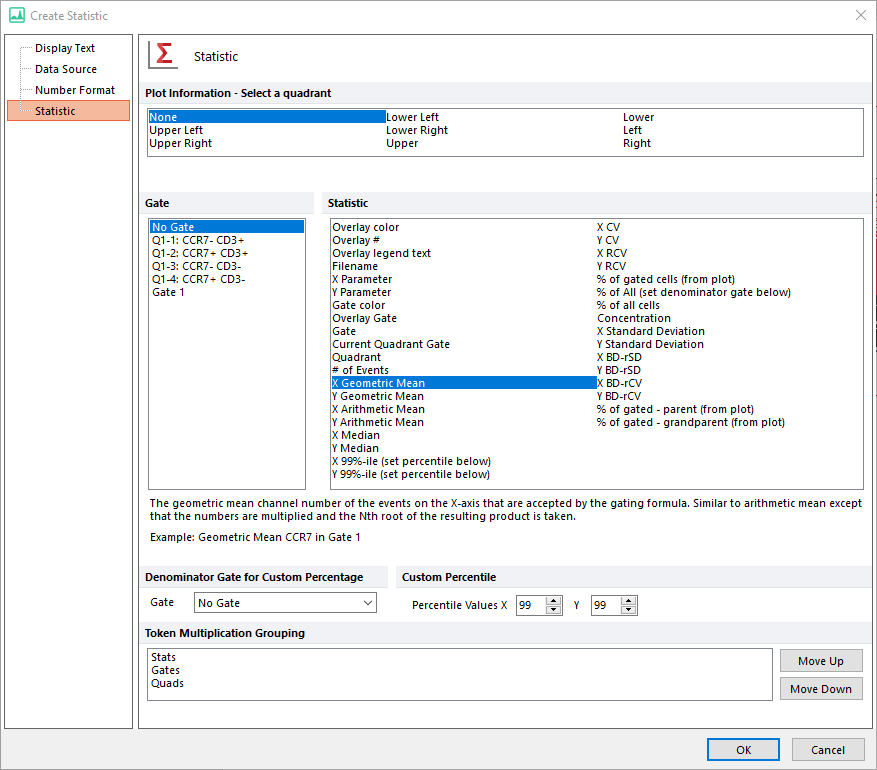 Figure 12.13 The Create Statistic dialog
