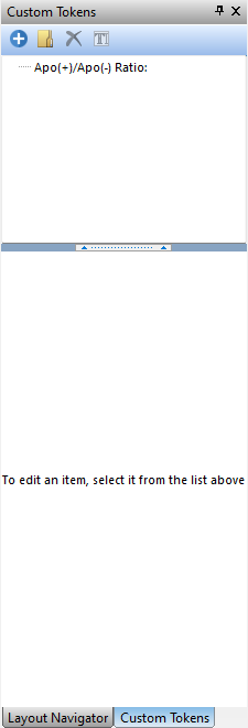 Figure T12.16 Custom Tokens and Layout Navigator Tabs