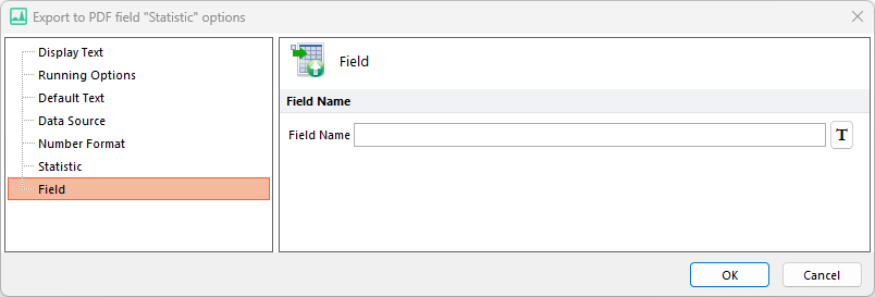 Figure 8.49 The Field name property