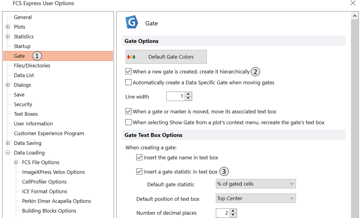 Figure T32.6  Adjusting Gate Preferences