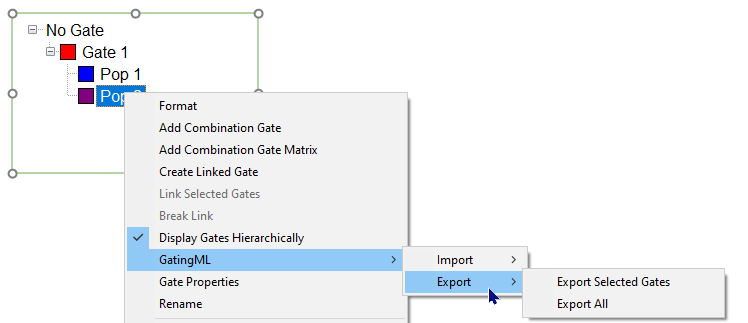 Figure 7.42. Export All Gates in the GatingML format.