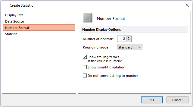 Figure 12.12 Number Format - Number Display Options