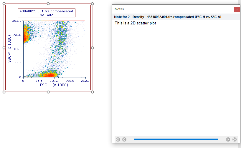 Figure 4.35  Objects are highlighted when reviewing the associated note.