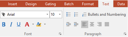 Entering and Formatting Text in a Text Box