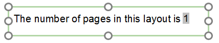 Figure 12.32  Number of Pages Token in a Text Box