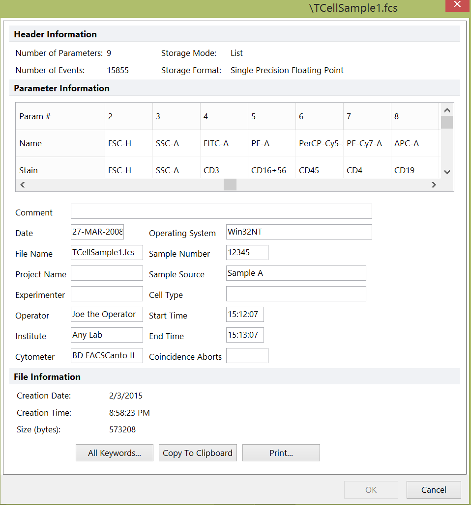 Figure 14.1  View Header window