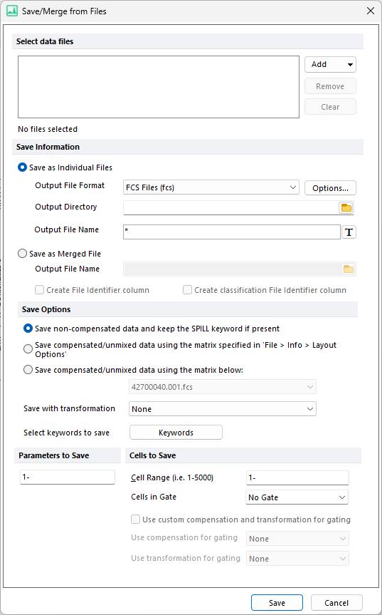 Figure 14.14  Save/Merge from Files dialog