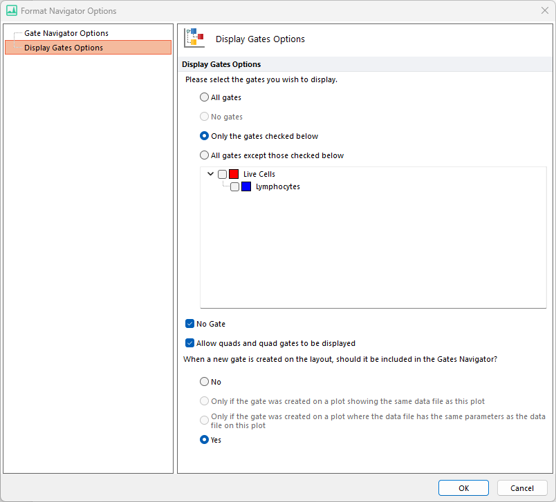 Figure 4.33  Display Gates Option in the Gate Navigator