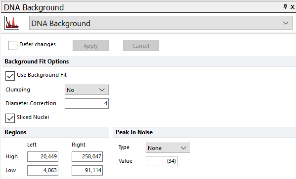 Figure 5.5  Formatting a DNA histogram - background options