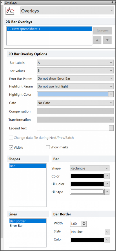 Fig. 5.228 Populating a Bar Plot from Spreadsheet parameters