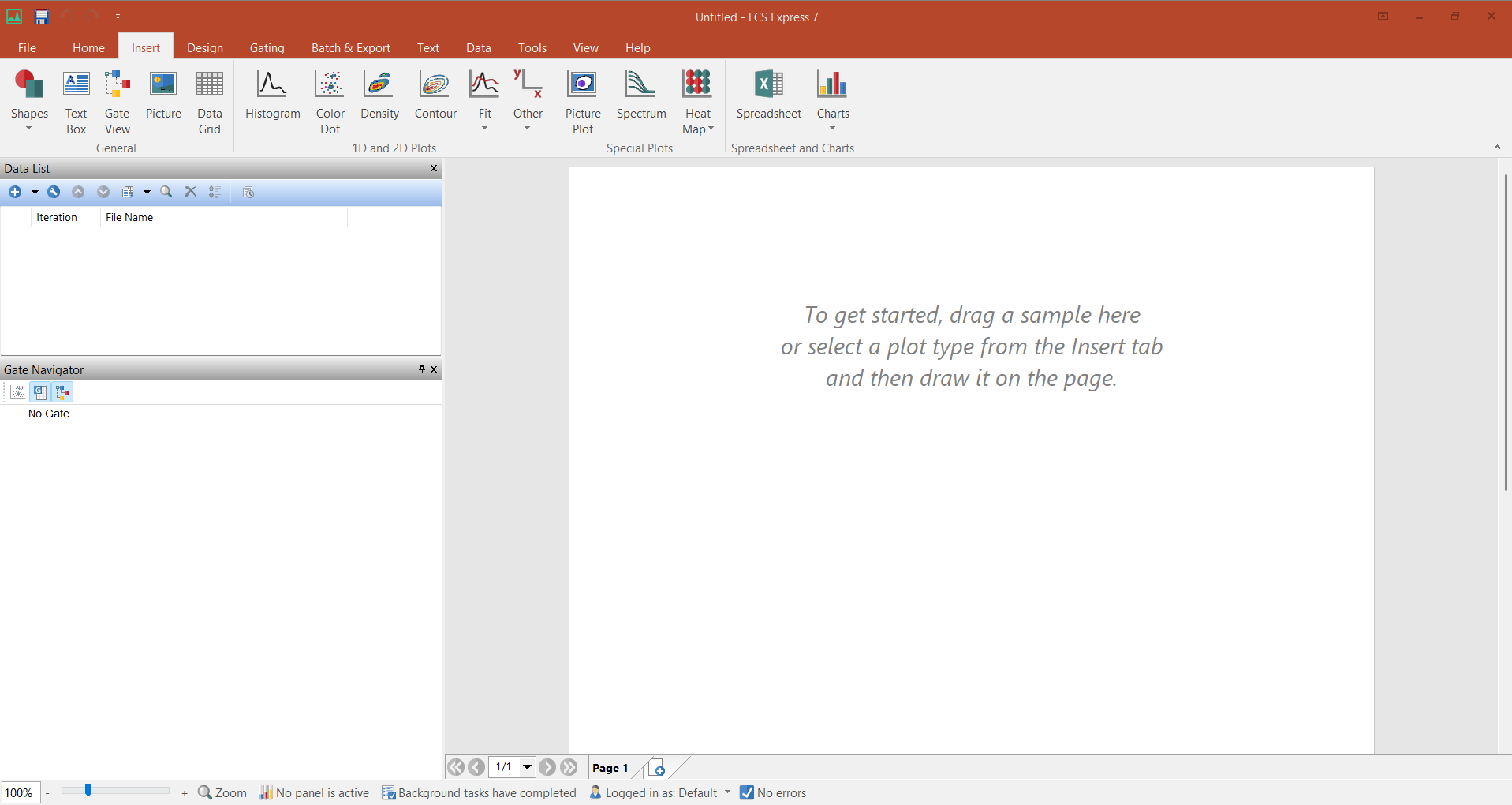 Figure 3.3 Blank layout