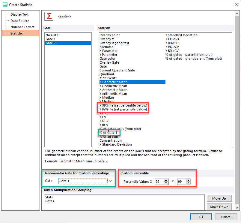 Figure 12.16  Statistic Options - 2D Plot as Data Source
