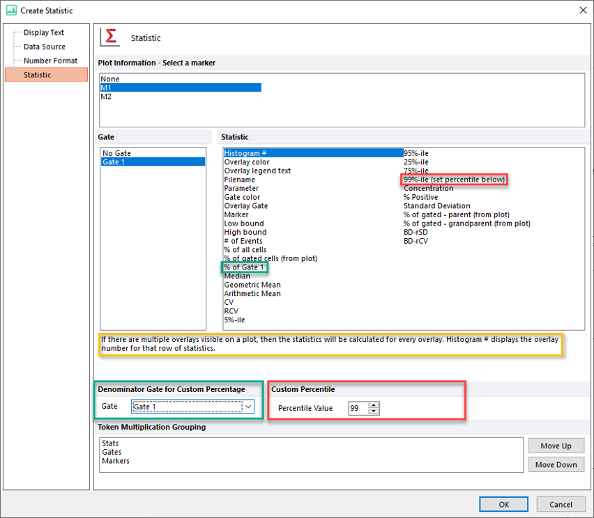 Figure 12.17  Statistic Options - Histogram as Data Source
