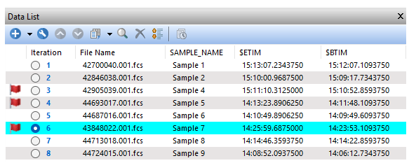 Figure 6.15  Data List with Keyword Columns