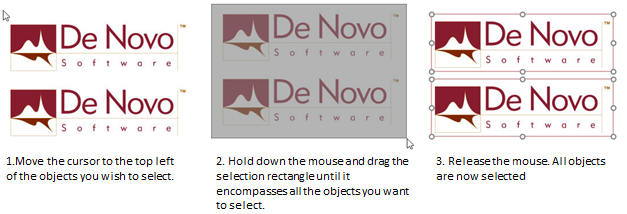 Figure 4.38  Selecting Multiple Objects with Click and Drag