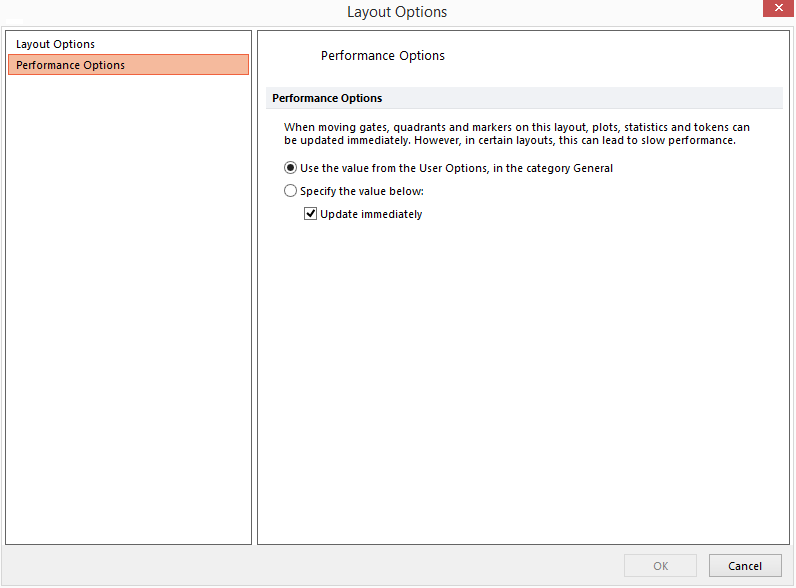 Figure 4.17  Layout Performance Options Dialog