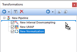 Figure 9.167 Pipeline steps can be reordered by drag and drop.