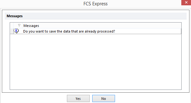 Figure 8.61 Cancelling a batch process will prompt you with "Do You Want To Save the Data That Has Already Been Processed?"