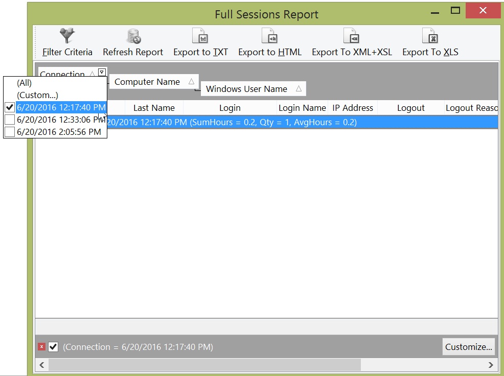 Figure 18.56 Using a check box to further classify a group or sub-group