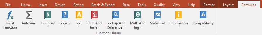 Figure 3.37 - Spreadsheet Formulas tab 