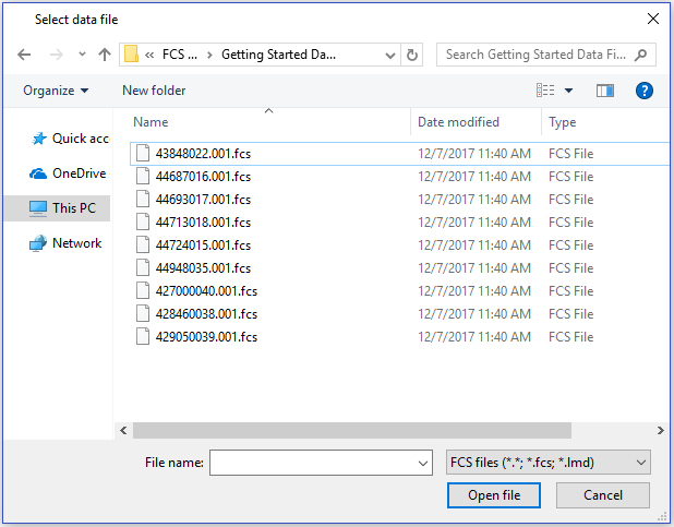 Figure 20.35 - Select data file dialog