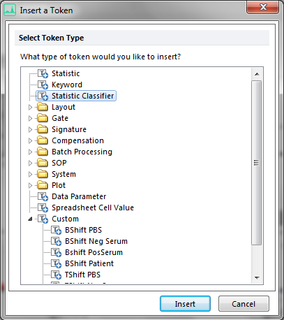 Figure T16.29  Insert a Token - Statistical Classifier