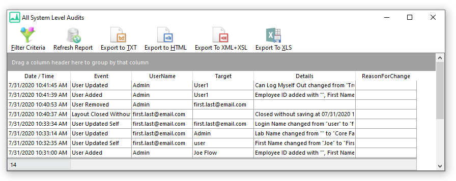Figure 18.48 The All System level Report Dialog