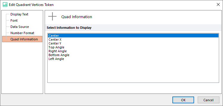 Figure 12.43 - Quad Information