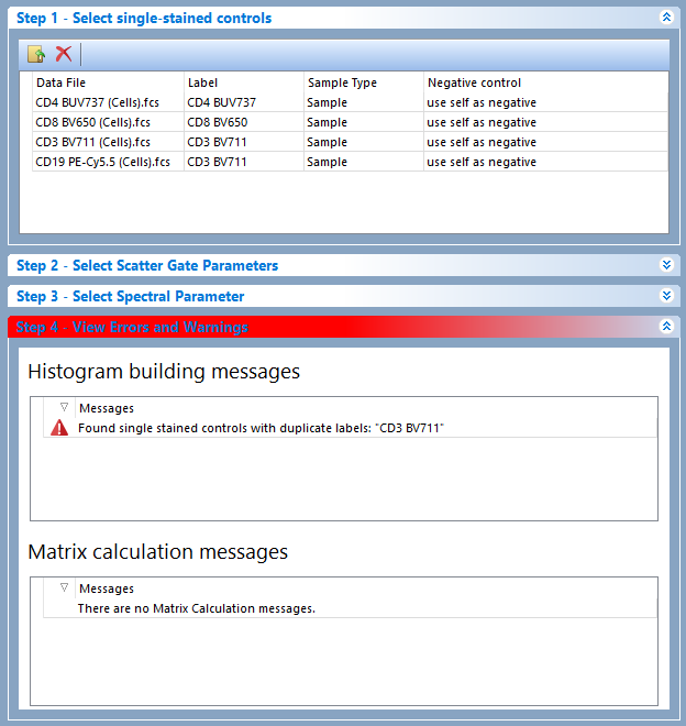 Figure 9.43 Step 4: View Errors and Warnings displaying a warning for duplicated label.