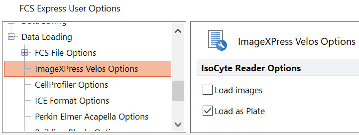 Figure T28.10  IsoCyte Data Loading Options for Numeric Data Only